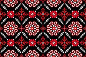 geometrisk etnisk blommig pixel konst broderi, aztec stil, abstrakt bakgrund design för tyg, Kläder, textil, omslag, dekoration, scarf, skriva ut, tapet, tabell löpare. vektor