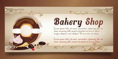 Bäckerei Banner Design vektor