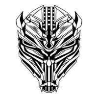 handgemalt futuristisch Cyberpunk Maske vektor