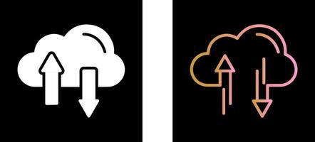 Cloud-Speicher-Icon-Design vektor