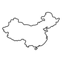 Kina värld Karta mönster geografi plats Asien vektor