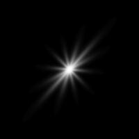 lysa skarpt stjärna på svart. ljus blinkar. element med glöd effekt vektor