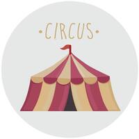 cirkus tält ikon ClipArt isolerat illustration vektor