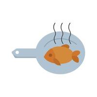 Fisch braten Symbol Clip Art Benutzerbild Logo isoliert Illustration vektor