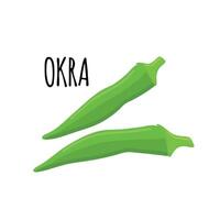 okra ikon ClipArt avatar logotyp isolerat illustration vektor