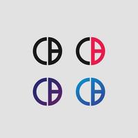 cb brief logo vektor vorlage kreative moderne form bunte monogramm kreis logo firmenlogo gitter logo