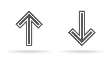 Pfeil oben Nieder Symbol isoliert auf Weiß Hintergrund. nach oben und nach unten Zeichen Symbol vektor