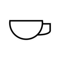 Kaffeetassenikone auf weißem Hintergrund vektor