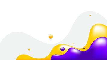 lila und Gelb abstrakt Flüssigkeit Hintergrund . Illustration vektor