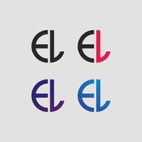 el brief logo vektor vorlage kreative moderne form bunte monogramm kreis logo firmenlogo gitter logo