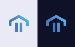 kreativ und minimal bunt Brief t Zuhause Logo Vorlage. modern t Haus Logo vektor