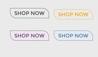 Jetzt einkaufen Text Web Buttons Icon Label E-Commerce Web Button Shop oder kaufen vektor