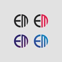 em brief logo vektor vorlage kreative moderne form bunt monogramm kreis logo firmenlogo gitter logo