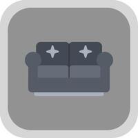 Couch eben runden Ecke Symbol vektor