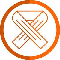 Schal Linie Orange Kreis Symbol vektor