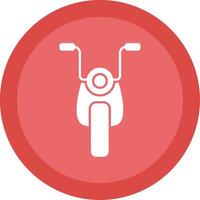 motorcykel glyf mång cirkel ikon vektor