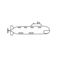 U-Boot Symbol. Bathyscaphe Illustration unterzeichnen. Flotte Symbol oder Logo. vektor