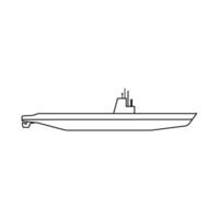 U-Boot Symbol. Bathyscaphe Illustration unterzeichnen. Flotte Symbol oder Logo. vektor