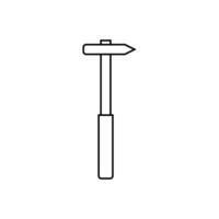 Hammer Symbol. Reparatur Illustration unterzeichnen. Werkzeug Symbol oder Logo. vektor