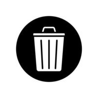 Müll können Symbol Satz. Müll Illustration Zeichen Sammlung. Korb Symbol oder Logo. vektor