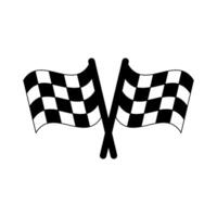 Rennen Flagge Symbol. Rennen Illustration unterzeichnen. Fertig Symbol oder Logo. vektor