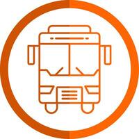 Bus Linie Orange Kreis Symbol vektor