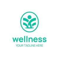 wellness Lycklig mänsklig abstrakt illustration logotyp ikon design mall element vektor