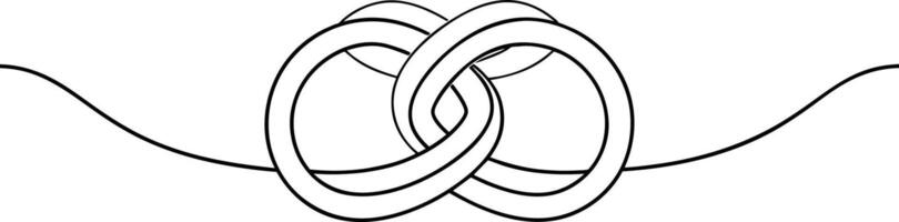 ein Zeichnung von ein Kreis mit zwei Linien vektor