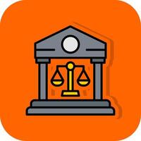 Gericht gefüllt Orange Hintergrund Symbol vektor