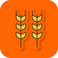 Weizen gefüllt Orange Hintergrund Symbol vektor