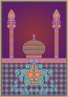 sajadah matta bön islamic mönster för bakgrund design vektor