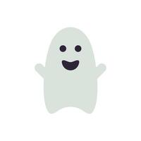 söt rolig spöke barn halloween minimal ikon för oktober Semester dekorativ element platt vektor