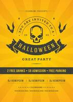 Halloween Feier Nacht Party Poster oder Flyer Design vektor