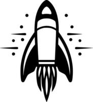 raket, svart och vit illustration vektor