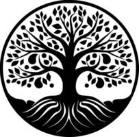träd av liv - minimalistisk och platt logotyp - illustration vektor