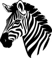 zebra, minimalistisk och enkel silhuett - illustration vektor