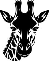 giraff, minimalistisk och enkel silhuett - illustration vektor