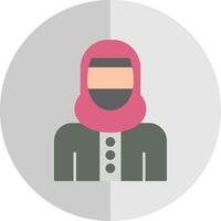 Frau mit Niqab eben Rahmen Symbol vektor