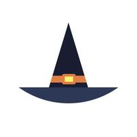 Magier Hut Halloween Kinder einfach Symbol Magie Kopfschmuck zum Zauberer eben Illustration vektor