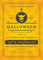 Halloween Feier Nacht Party Poster oder Flyer Design vektor