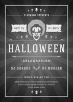 Halloween Feier Nacht Party Poster oder Flyer Design vektor