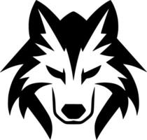 Wolf, schwarz und Weiß Illustration vektor