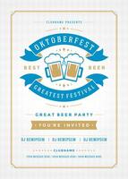 Oktoberfest Festival Poster Hervorheben Bier, Musik, und Essen vektor