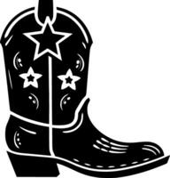 Cowboy Stiefel, minimalistisch und einfach Silhouette - - Illustration vektor