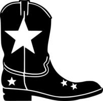 cowboy känga - minimalistisk och platt logotyp - illustration vektor