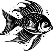 Fisch - - schwarz und Weiß isoliert Symbol - - Illustration vektor