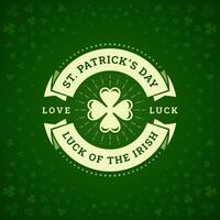 helgon Patricks dag tur av irländsk klöver hälsning social media posta mall årgång vektor