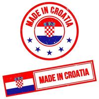 gemacht im Kroatien Briefmarke Zeichen Grunge Stil vektor