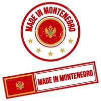 gemacht im Montenegro Briefmarke Zeichen Grunge Stil vektor