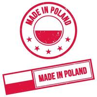 gemacht im Polen Briefmarke Zeichen Grunge Stil vektor